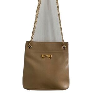 Nina Ricci Tan Shoulder Bag with Gold Chain